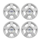Jogo Calota Aro 14 Prata Ford Fiesta Hatch Sedan 2008/2010 prata emblema resinado