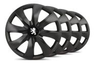 Jogo Calota Aro 14 Prime Peugeot 206 207 Hoogar Preta Fosca