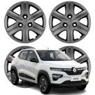 Jogo Calota Aro 14 Renault Kwid Zen Cubo Padrão Grafite 879CP-GFT-U Jogo Calota Aro 14 Renault Kwid Zen Cubo Padrão Grafite 879CP-GFT-U
