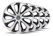 Jogo Calota Aro 14 Velox Vw Voyage G4 G5 G6 G7 Prata Preta