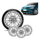 Jogo Calota Aro 14 Volkswagen Gol G5 G6 G7 Com Emblemas