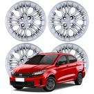 Jogo Calota Aro 15" Fiat Argo Cronos Strada Cubo Padrão Prata 226CP-PTA-U