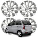 Jogo Calota Aro 15" Fiat Idea Cubo Padrão Prata Jogo Calota Aro 15" Fiat Idea Cubo Padrão Prata