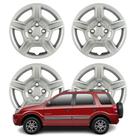Jogo Calota Aro 15" Ford Ecosport até 2012 Cubo Padrão Prata