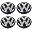 Jogo Calota Calotinha Centro Meio Roda De Liga Original Vw Jetta Amarok Passat Tiguan Fusca Preta