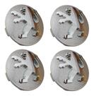 Jogo Calota Calotinha Meio Para Roda Original Peugeot 206 207 208 307 308 408 2008 3008 Hoggar 60mm Prata