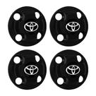 Jogo Calota Central New Cap emblema resinado Toyota Preto