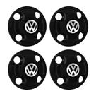 Jogo Calota Central New Cap Roda Ferro Volkswagen Gol Parati Saveiro Up .. Preto