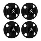 Jogo Calota Central Roda De Ferro New Cap emblema resinado Citroen C3 C4 Preto Jogo Calota Central Roda De Ferro New Cap emblema resinado Citroen C3 C4 Preto