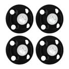 Jogo Calota Central Roda de ferro New Cap Preto Renault Sandero Clio Megane Jogo Calota Central Roda de ferro New Cap Preto Renault Sandero Clio Megane