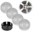 Jogo calota central tampa de roda honda fit city civic