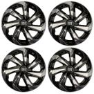 Jogo calota esportiva 13 spider preta crome mobi palio fire
