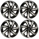 Jogo calota esportiva aro 13 spider preta prata clio logan