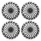 Jogo Calota Esportiva Aro 14 Twister Graphite/Silver Citroen C3 C4