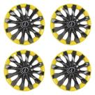 Jogo Calota Esportiva Universal Flap Black Yellow aro 13 Jogo Calota Esportiva Universal Flap Black Yellow aro 13