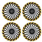 Jogo Calota Esportiva Universal Twister Black Yellow Aro 13 Jogo Calota Esportiva Universal Twister Black Yellow Aro 13