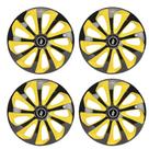 Jogo Calota Esportiva Universal Velox Black Yellow Aro 13