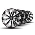 Jogo Calota Esportiva Velox Aro 13 Black Silver Elitte
