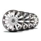 Jogo Calota Flap Silver Graphite Aro 13 Elitte c/Emblema Vw Jogo Calota Flap Silver Graphite Aro 13 Elitte c/Emblema Vw