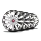 Jogo Calota Flap Silver Graphite Aro13 Elitte c/Emblema Fiat Jogo Calota Flap Silver Graphite Aro13 Elitte c/Emblema Fiat