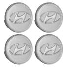 Jogo Calota Meio Roda Hyundai Hb20 2012 2013 2014 2015 Prata