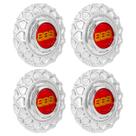 Jogo Calota Meio Roda Nova Brw-900 Prata c/ Emblema BBS