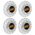 Jogo Calota Meio Roda Nova Brw-900 Prata c/ Emblema BBS