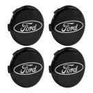 Jogo Calota Meio Roda Porta Logo Binno 56mm Emblema Resinado