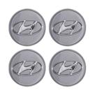 Jogo Calota Miolo Centro Hyundai Creta 2019 2020 2021 Prata