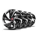 Jogo Calota Nitro Aro 14 Black Silver c/Emblema Fiat