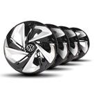 Jogo Calota Nitro X Aro 14 Black Silver Elitte c/Emblema Vw