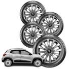 Jogo Calota Prata Aro 13 Renault Sandero Logan 2014 A 2020