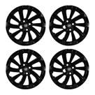 Jogo Calota Preta Brilhante Aro 15 Fiat Strada modelo 2021 emblema resinado preto