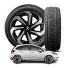 Jogo Calota Spider Silver Black Aro 14 Citroen C3 C4