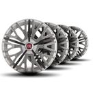 Jogo Calota Triton Sport Aro13 Silver Grafit Black Elitte c/Emb Fiat