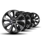 Jogo Calota Velox Aro 15 Graphite Black c/Emblema Hyundai