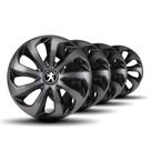 Jogo Calota Velox Aro 15 Graphite Black c/Emblema Peugeot