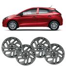 Jogo Calotas Grid HB20 Hatch/Sedan Aro 14 Cubo Baixo Com Emblema