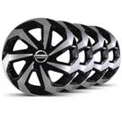 Jogo Calotas Spider Black Silver Aro 14 March Versa