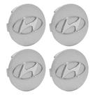 Jogo Calotinha 56mm Centro de Roda KRMAI Hyundai Creta Prata Jogo Calotinha 56mm Centro de Roda KRMAI Hyundai Creta Prata