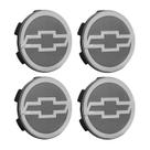 Jogo Calotinha 56mm Centro de Roda Scorro Emblema GM Cinza