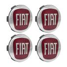 Jogo Calotinha 56mm Centro de Roda Scorro Fiat Vermelho