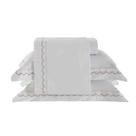 Jogo Cama 4 Peças Queen Bordado Algarve Branco/Rose Kacyumara