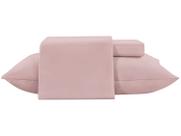 Jogo Cama Casal 4 Pc Poliester Toque de Seda Rosa Jolitex Jogo Cama Casal 4 Pc Poliester Toque de Seda Rosa Jolitex