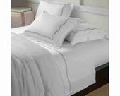 Jogo Cama Casal Bordado Windsor Branco/Cinza Mix Kacyumara