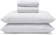 Jogo Cama Casal Microfibra Sonata 4pç Bouton Amy Branco