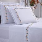 Jogo Cama Casal Padrão Algodão 180 Fios 04 Peças Bordado Lençol Margarida Jogo Cama Casal Padrão Algodão 180 Fios 04 Peças Bordado Lençol Margarida