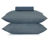 Jogo Cama Casal Toque Acetinado Altenburg Slim Marinho 3pçs