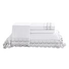 Jogo Cama King 300 Fios Buettner Renda Luana Branco