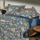 Jogo Cama King Altenburg Toque Acetinado Flora Azul